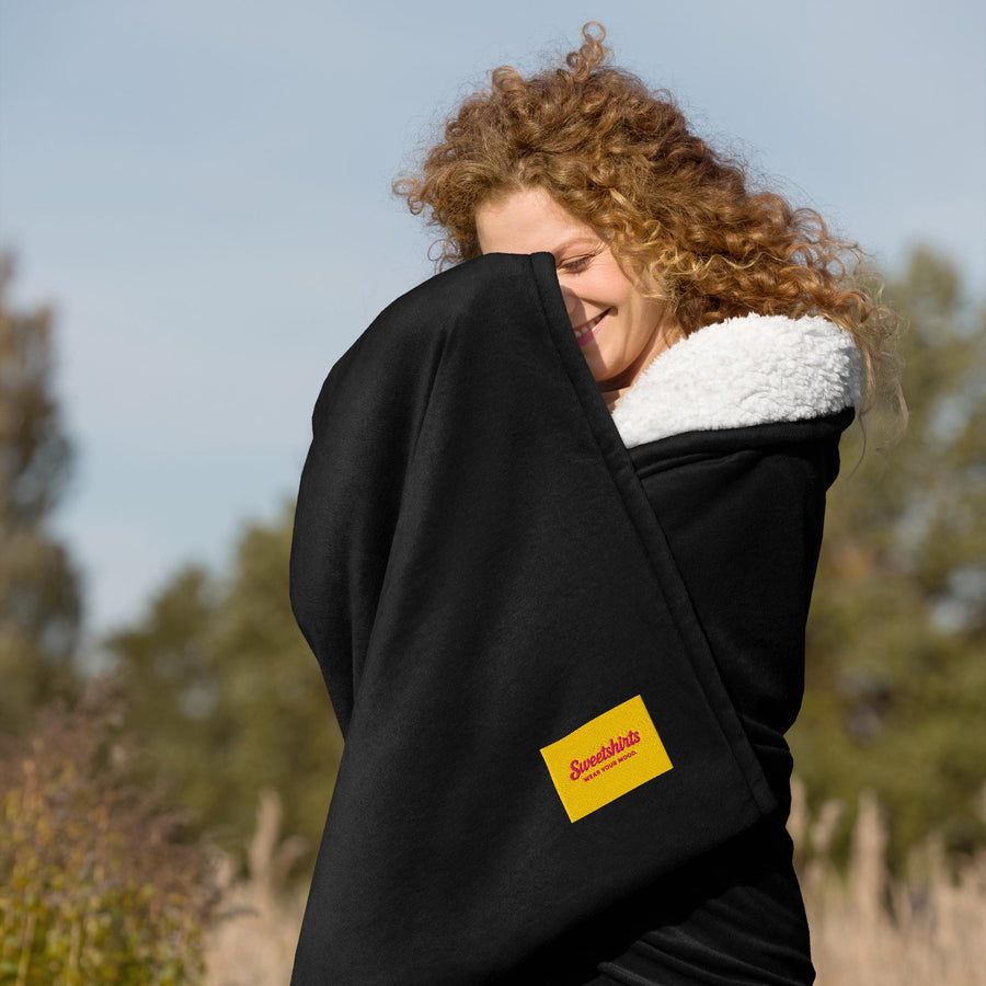 Sweetshirts Logo Sherpa Blanket — Cozy Mood Edition