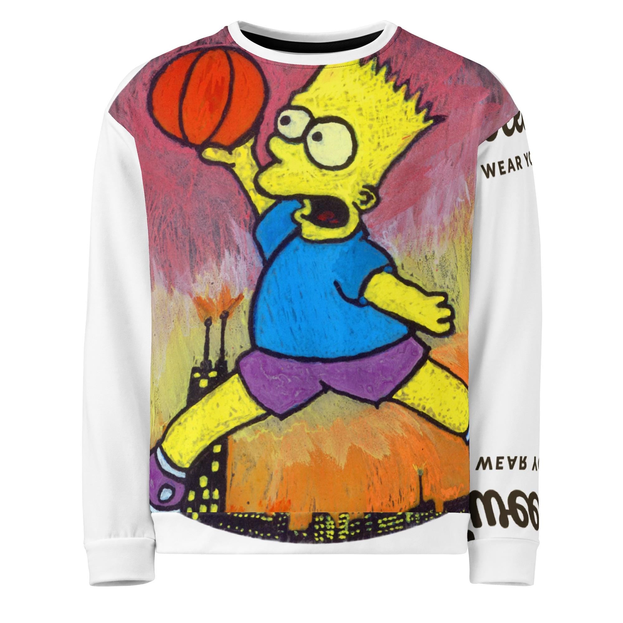 Full Court Mood Crewneck — Hand-Drawn Statement Sweatshirt