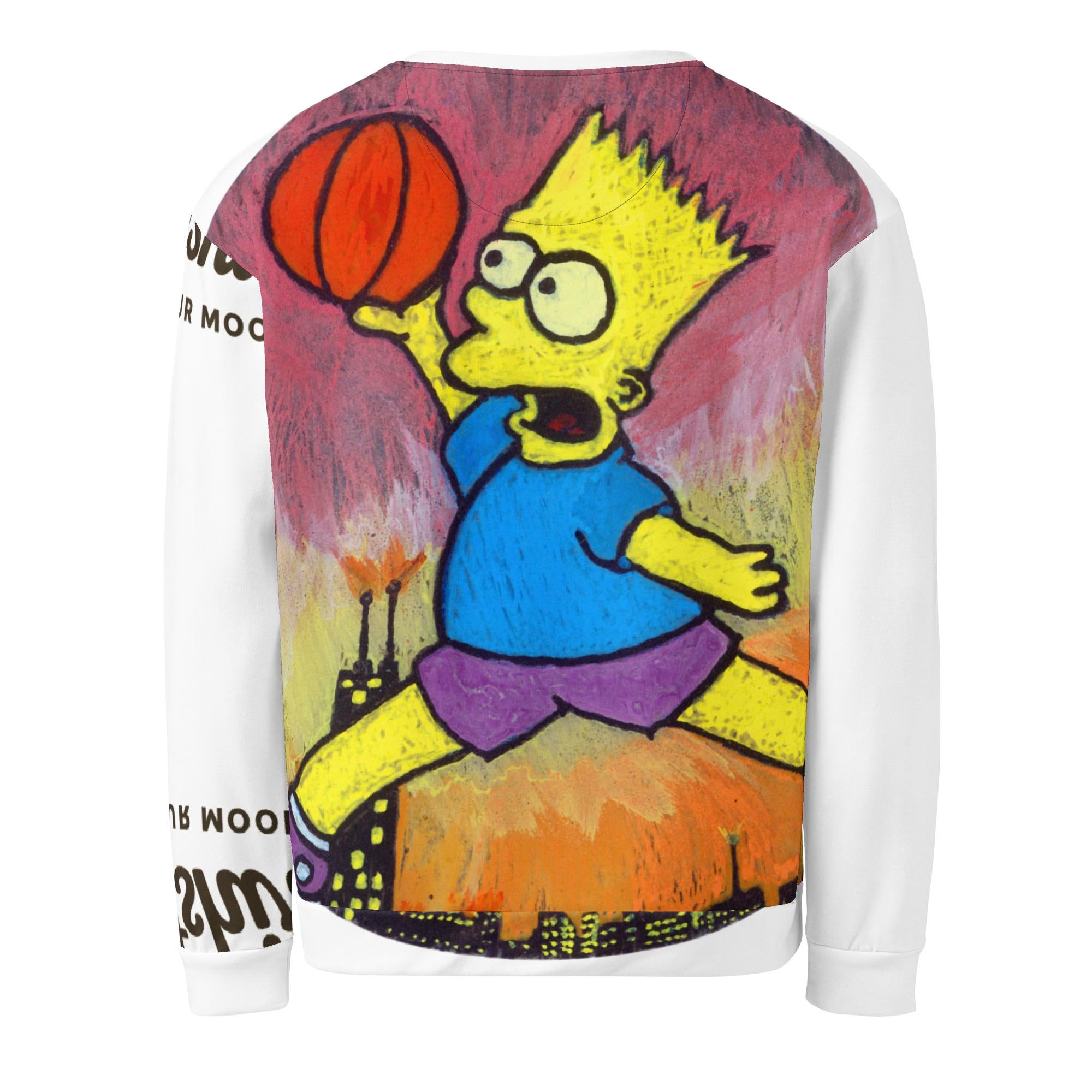 Full Court Mood Crewneck — Hand-Drawn Statement Sweatshirt