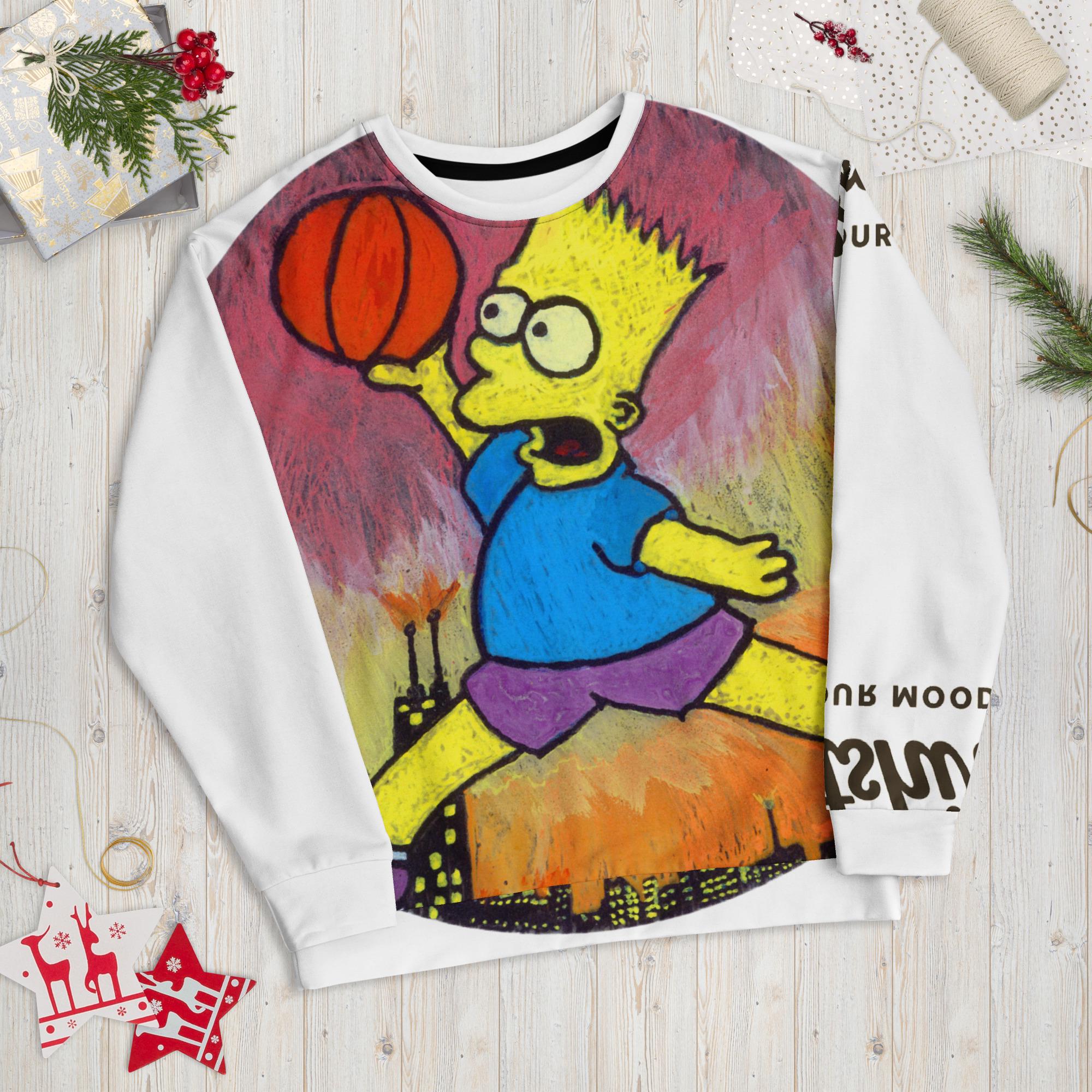 Full Court Mood Crewneck — Hand-Drawn Statement Sweatshirt
